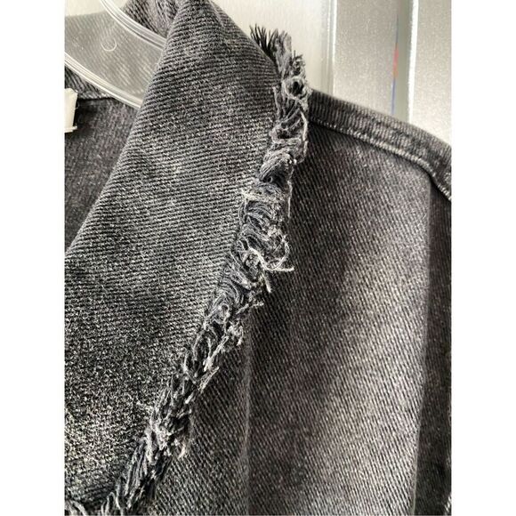 Umgee Mid Button Down Stone Wash Wide Leg Distressed Jumpsuit & Side Pockets wit - Picture 10 of 11